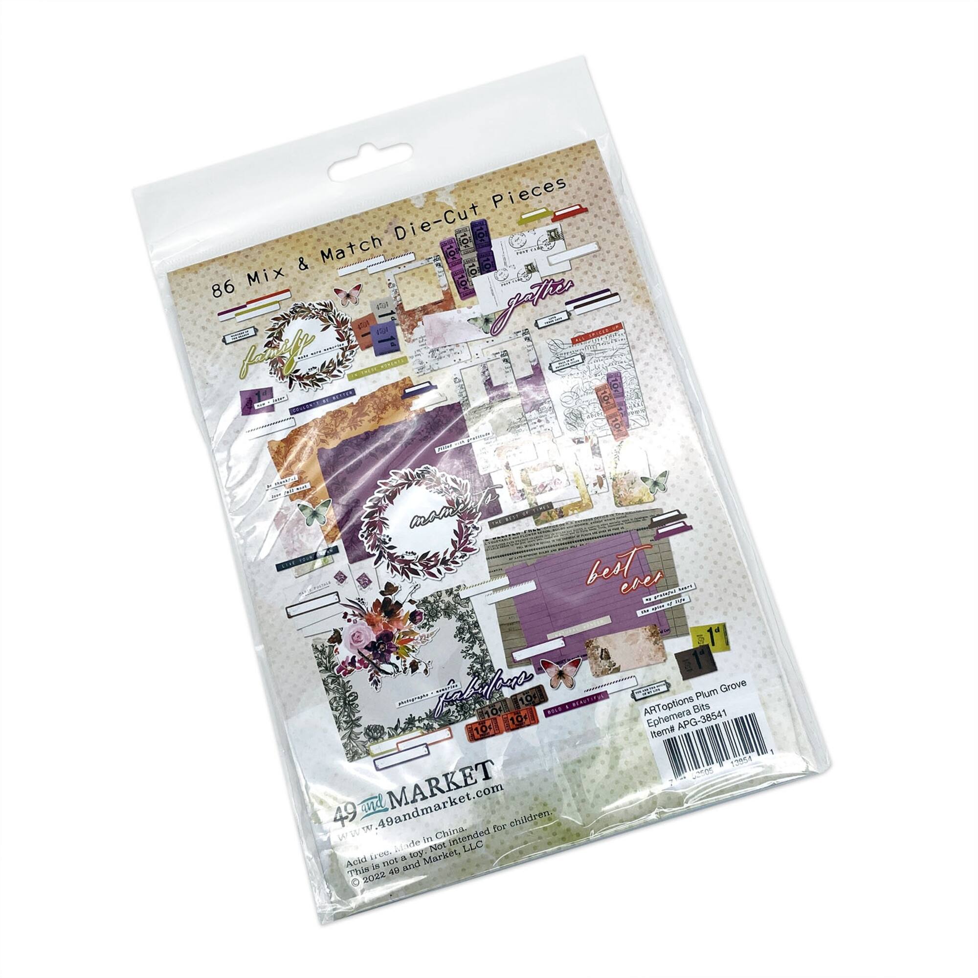 49 and Market ARToptions Plum Grove Ephemera Bits Set